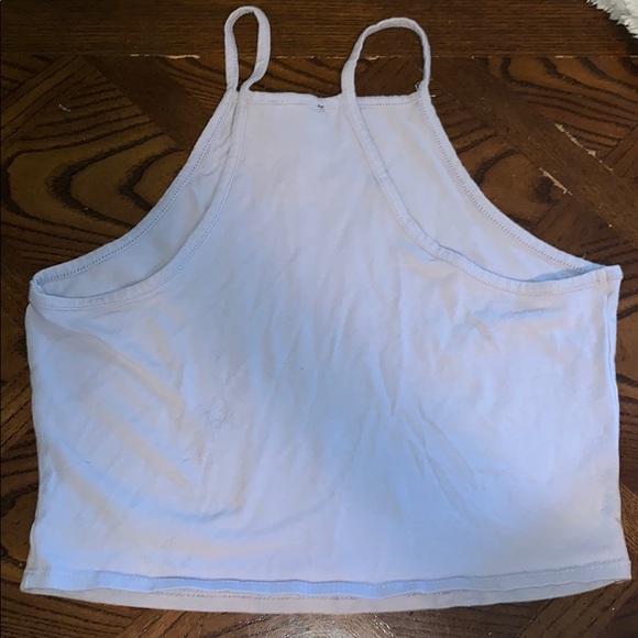 Light pastel blue halter crop top - Picture 2 of 3